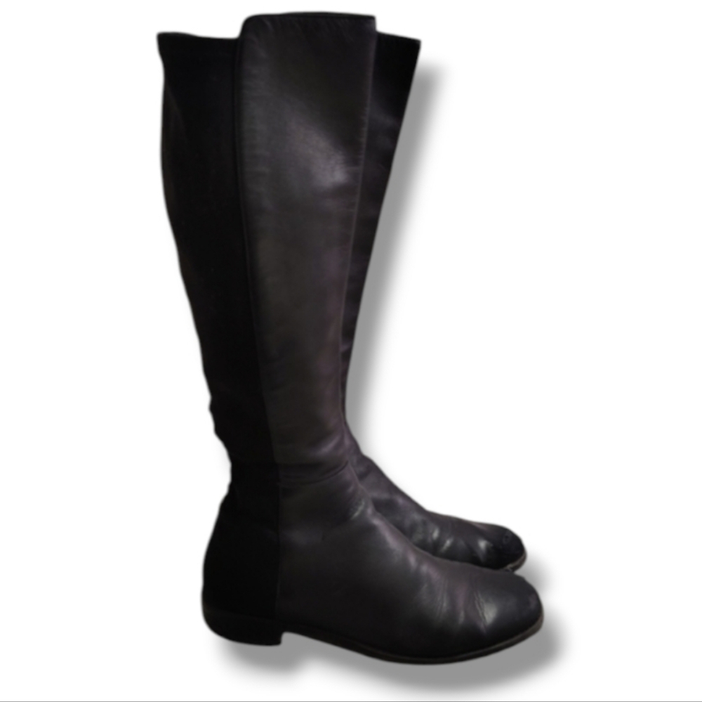 Stuart Weitzman Black Knee-High Leather Boots Size Women's 7